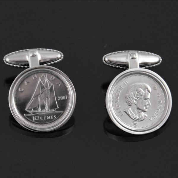 Canadian Cufflinks 10 cent