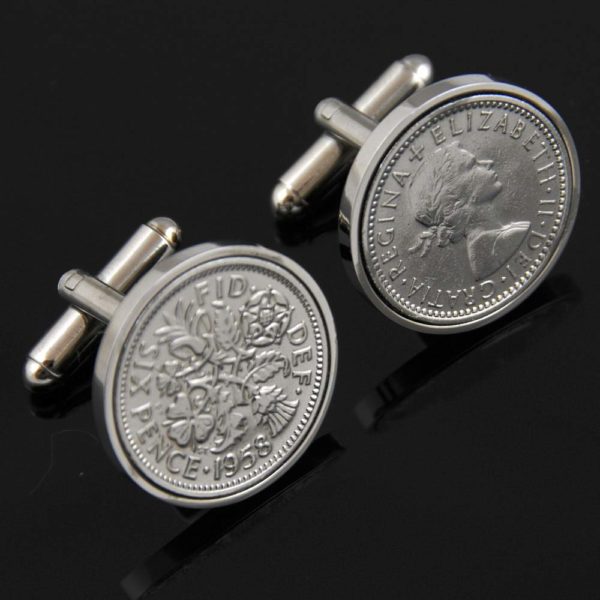 English Sixpence Cufflinks