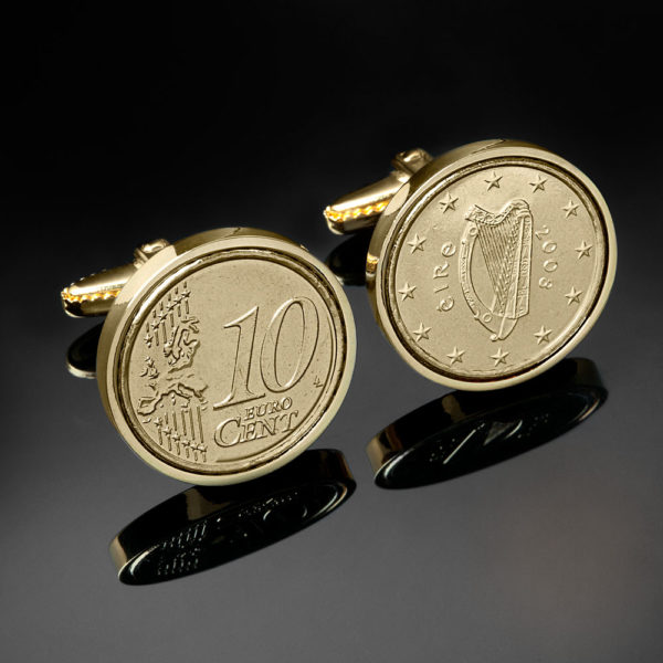 Irish Gold Cufflinks-10 Cent