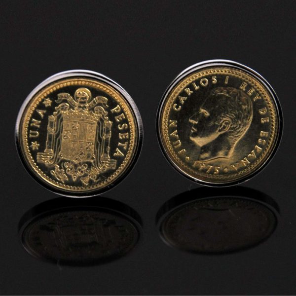 Spain Cufflinks 1 peseta