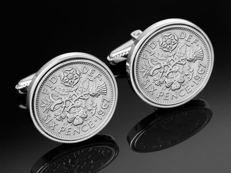 English Sixpence Cufflinks