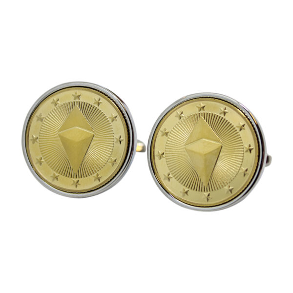 Gold Plated Ethereum Cufflinks